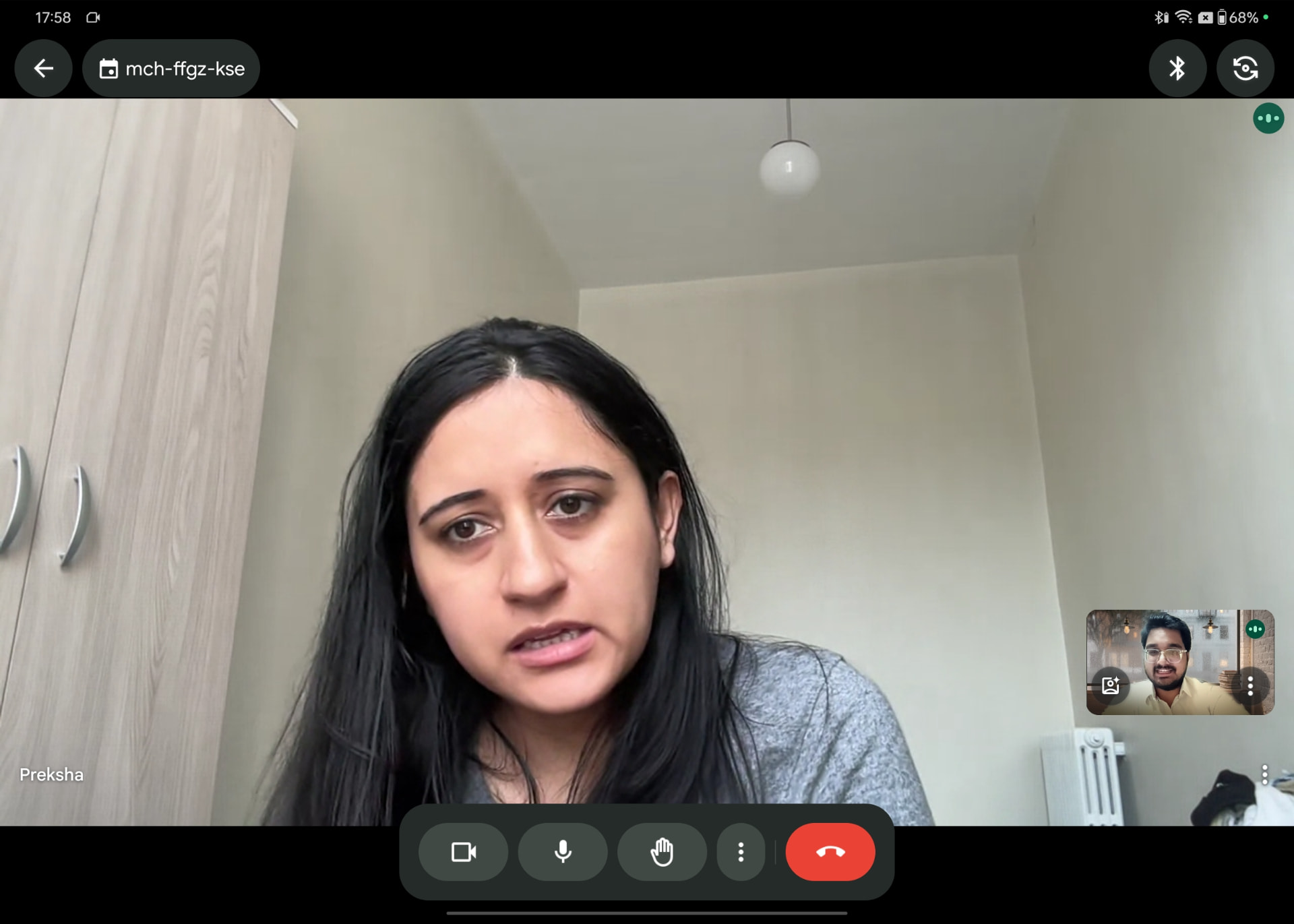 Live Google Meet coaching session with Preksha from Italy