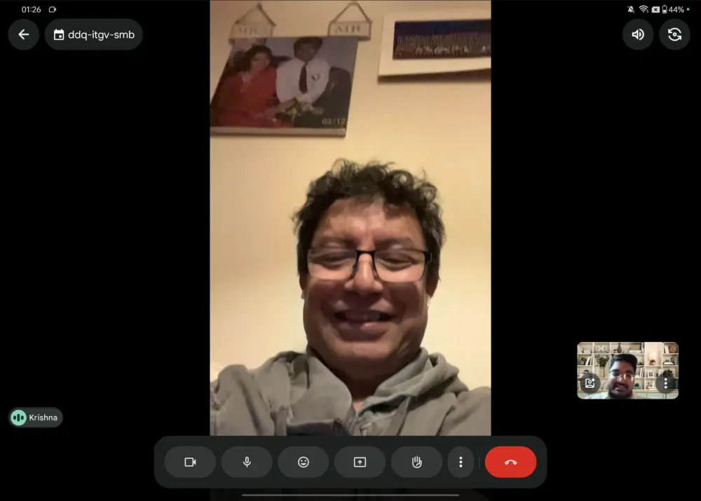 Live one-to-one coaching session with Krishna