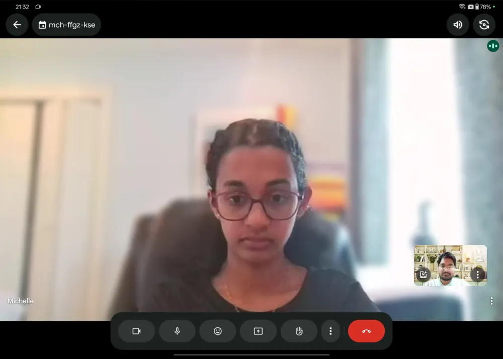 Live one-to-one coaching session with Michelle